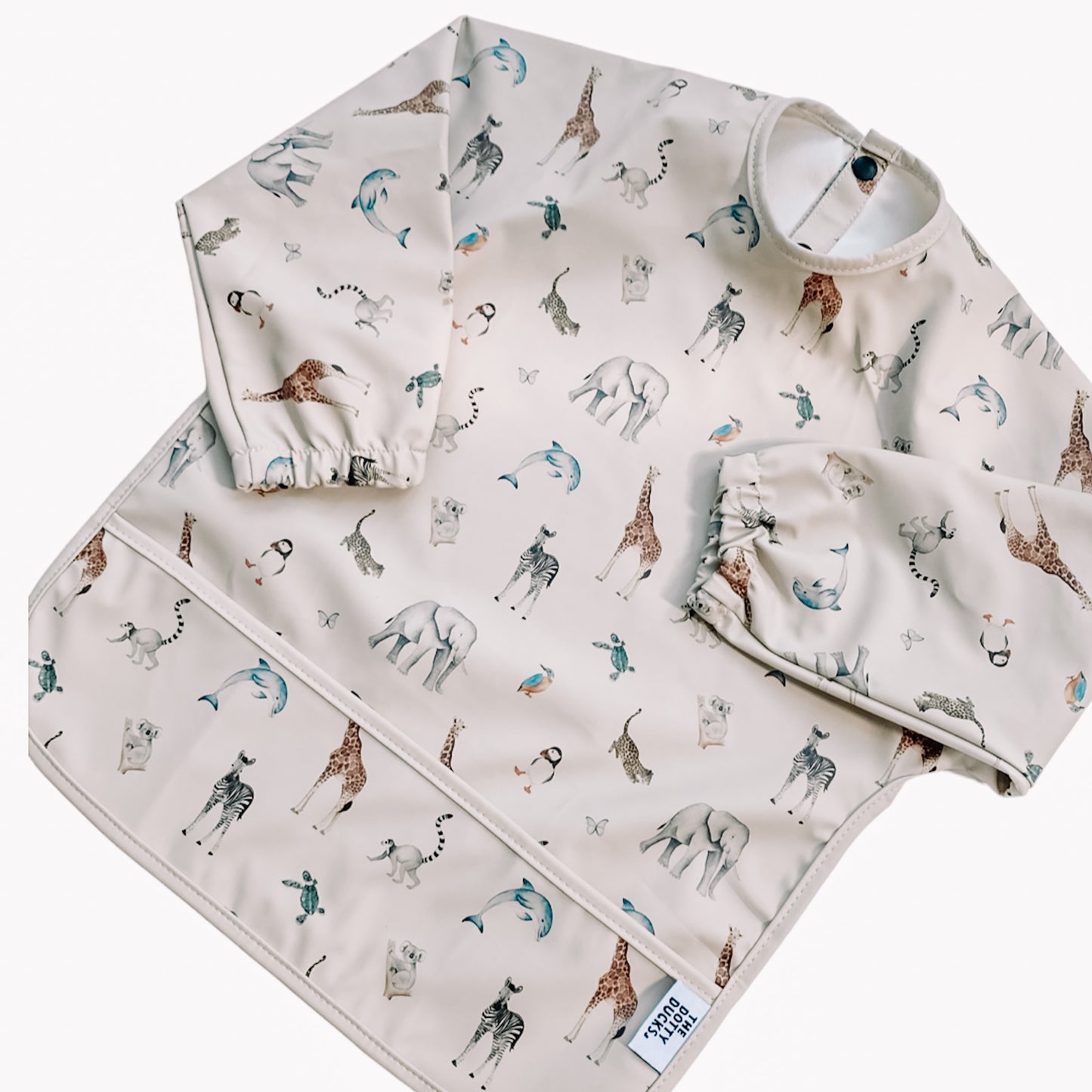 Long Sleeve Bib • Wild Animals