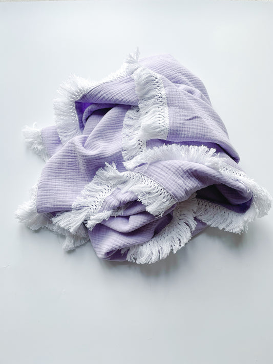 Tassel Fringe Blanket • Lavendar