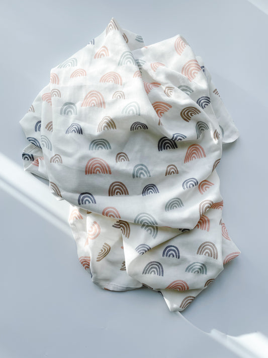 Muslin Swaddle • Rainbow Print