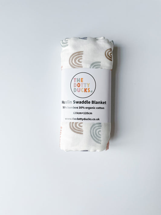 Muslin Swaddle • Rainbow Print