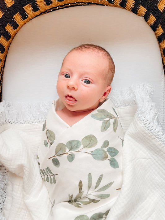 Muslin Swaddle • Eucalyptus Print