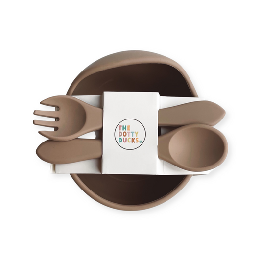 Bowl, Spoon & Fork Set • Mink