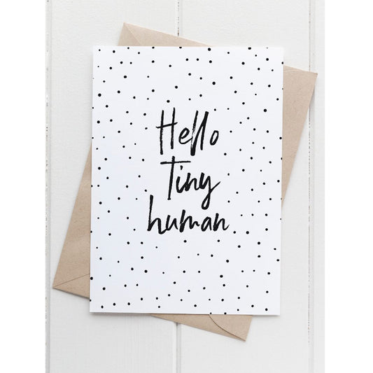 Hello Tiny Human New Baby Card
