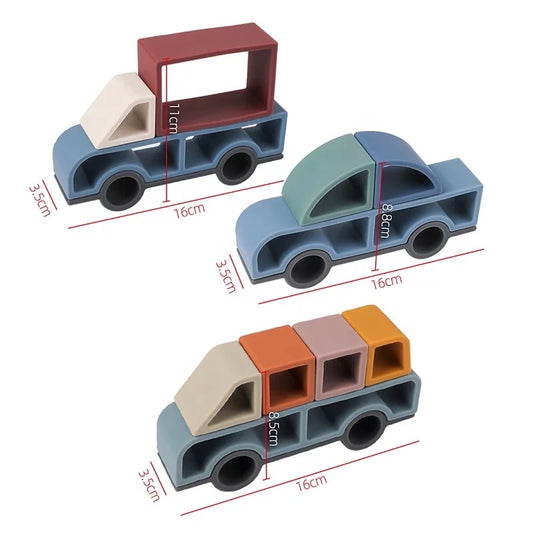 Building Block Cars Play Set • Set Of 3